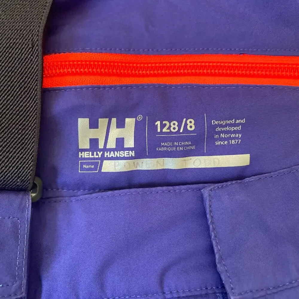 🌿Helly Hansen Kids Blue Black Bib Ski Pants 128/8